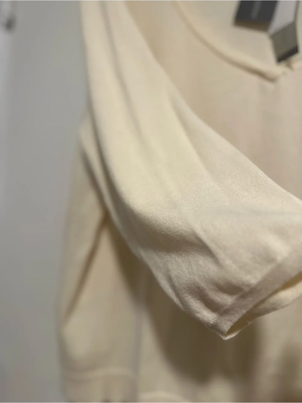 NWT Josephine Chaus Sz2X lightweight Ivory silk blend Vneck 3/4 length sleeve